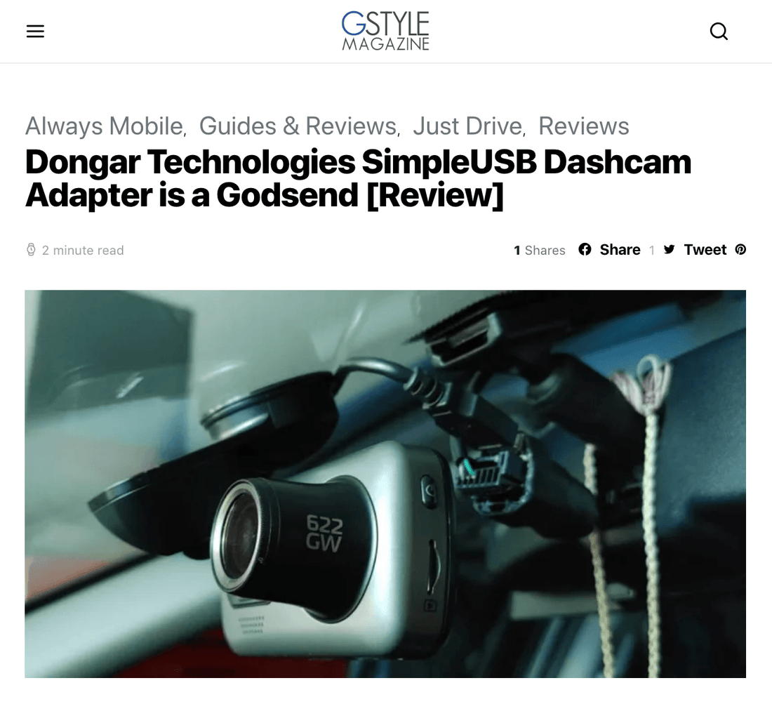 Our adapters are a "Godsend"? GStyle Magazine Review! - Dongar Technologies LLC